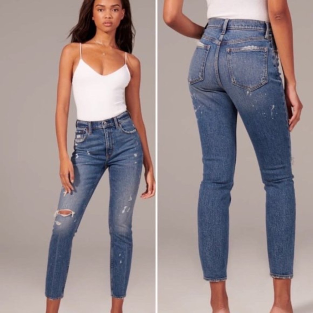 Abercrombie High rise mom jeans